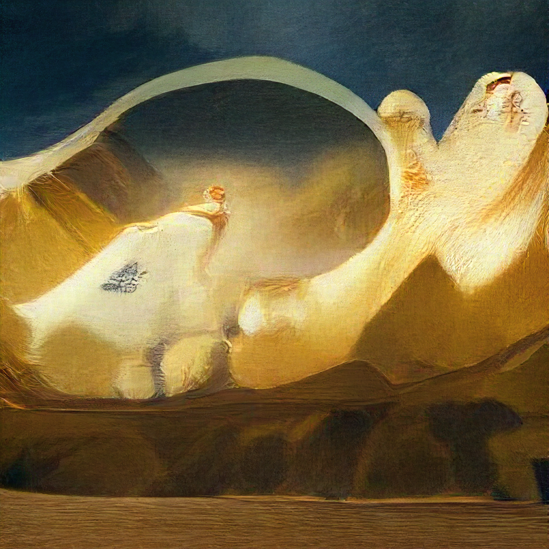 AI-generated abstract amber landscape
