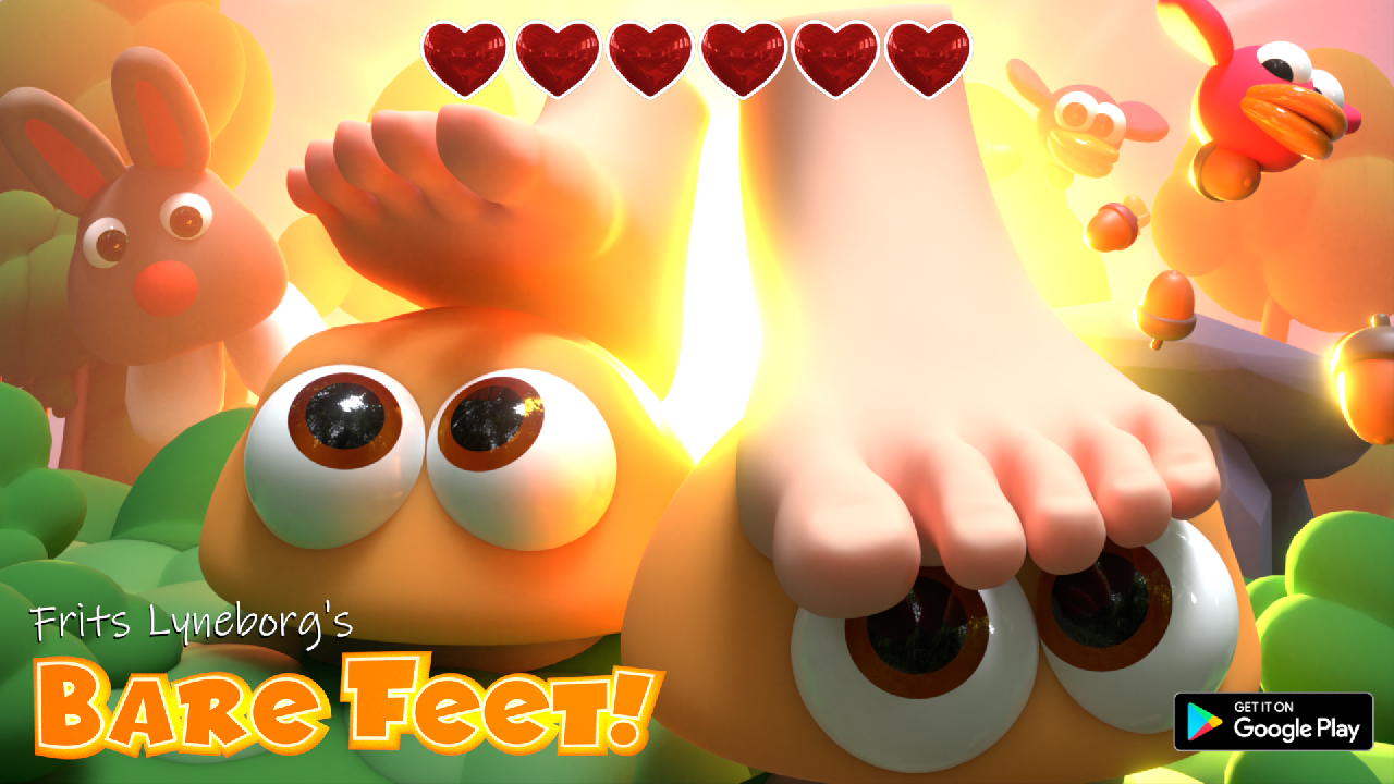 Screenshot of the mobile game Bare Feet!